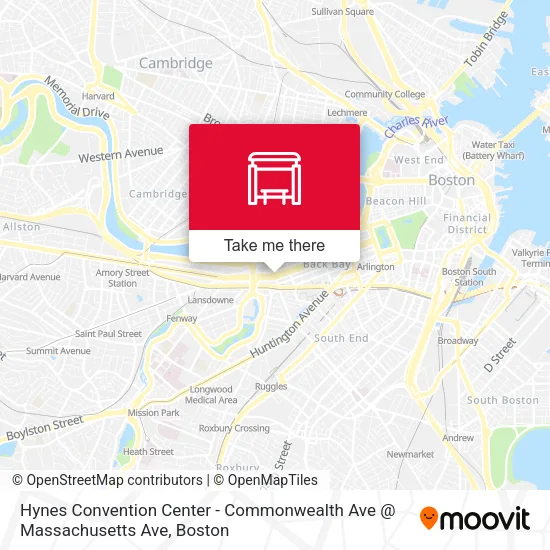 Mapa de Hynes Convention Center - Commonwealth Ave @ Massachusetts Ave
