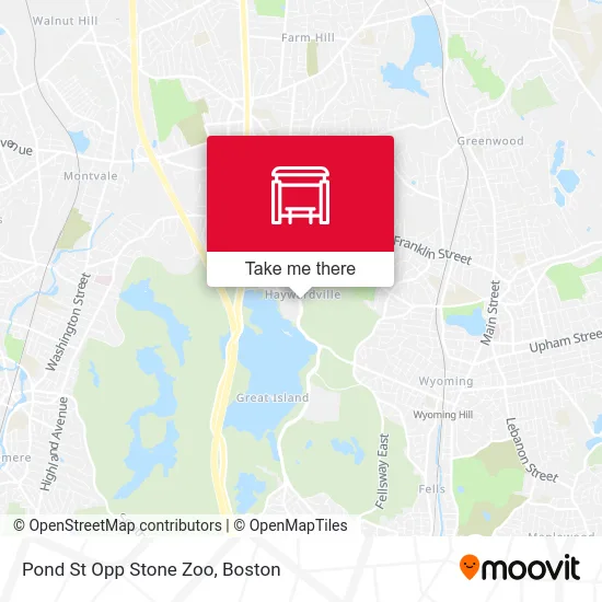 Pond St Opp Stone Zoo map