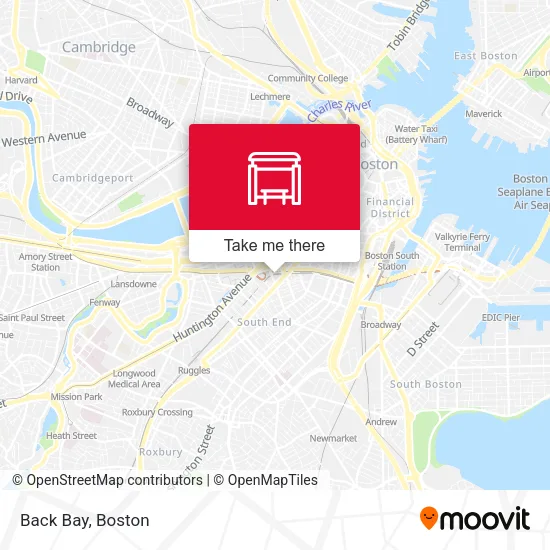 Mapa de Back Bay