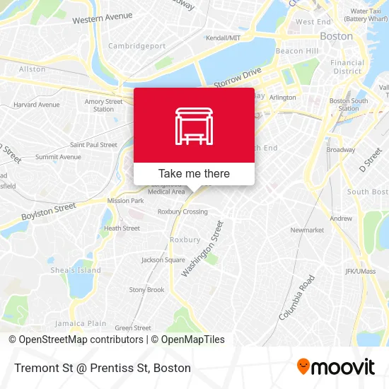 Tremont St @ Prentiss St map