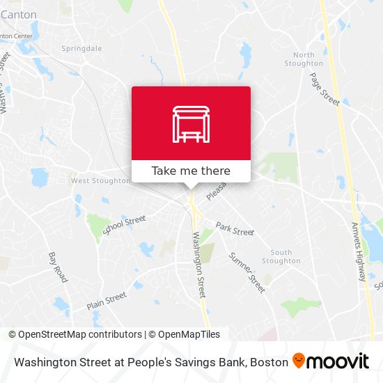 Washington Street at People's Savings Bank map