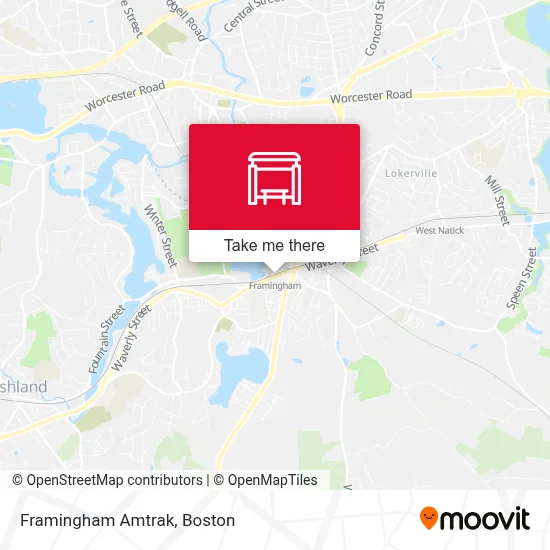 Framingham Amtrak map