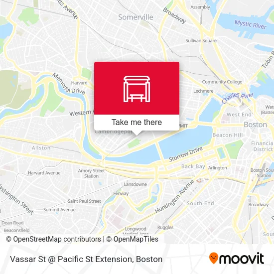 Vassar St @ Pacific St Extension map
