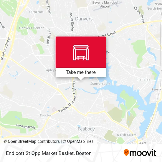 Endicott St Opp Market Basket map