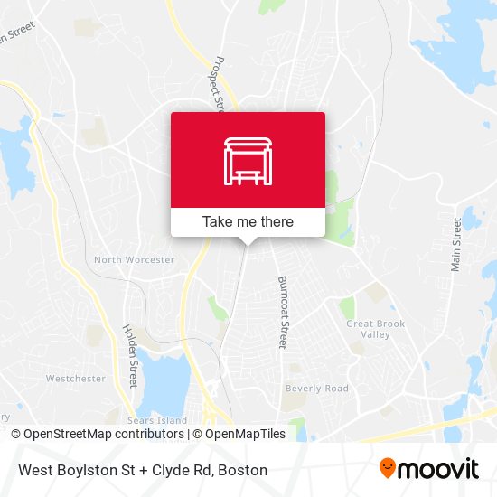 West Boylston St + Clyde Rd map