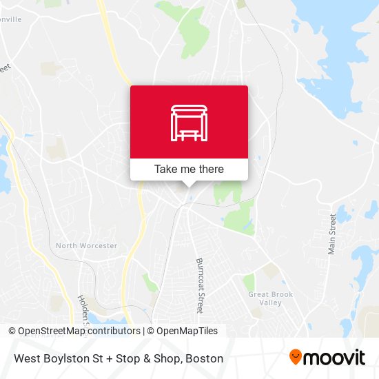 West Boylston St + Stop & Shop map