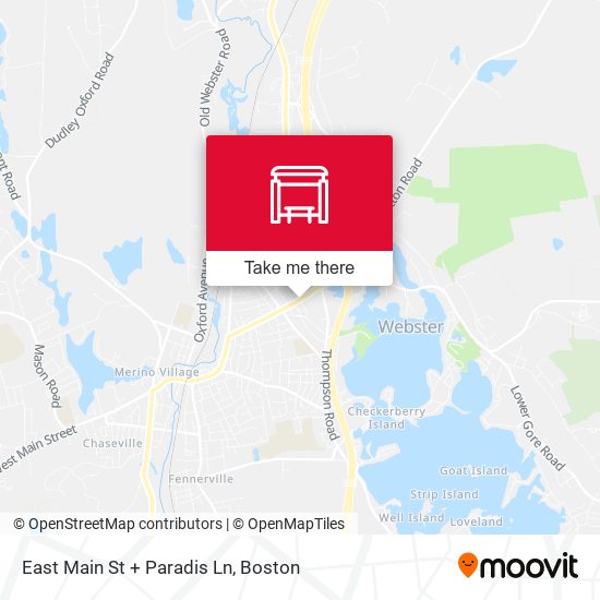 East Main St + Paradis Ln map