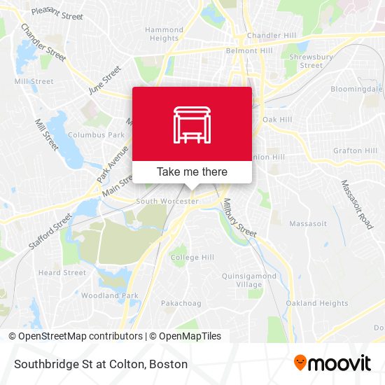 Southbridge St at Colton map