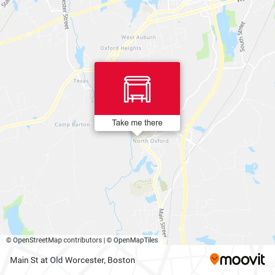 Main St at Old Worcester map