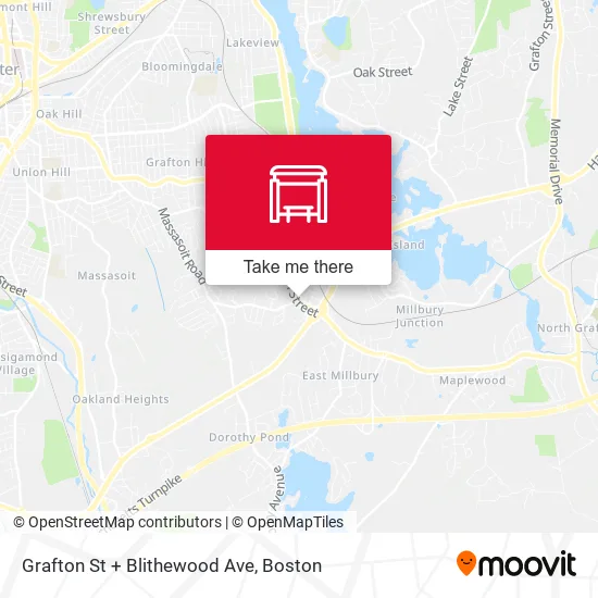 Grafton St + Blithewood Ave map
