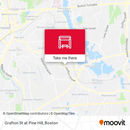 Grafton St at Pine Hill map