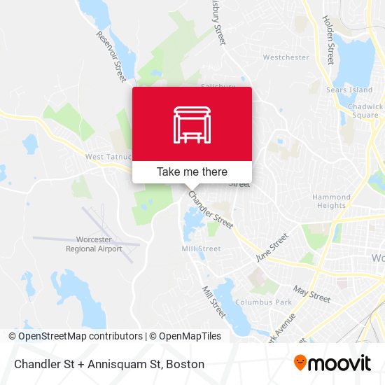 Chandler St + Annisquam St map