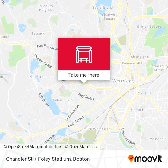 Mapa de Chandler St + Foley Stadium