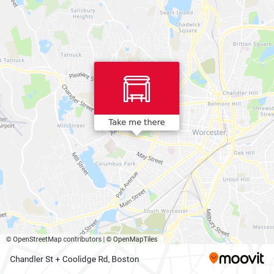 Chandler St + Coolidge Rd map