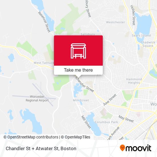 Chandler St + Atwater St map