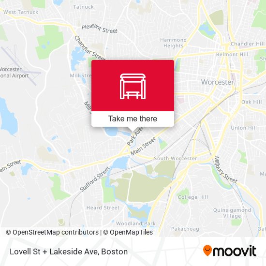 Lovell St + Lakeside Ave map