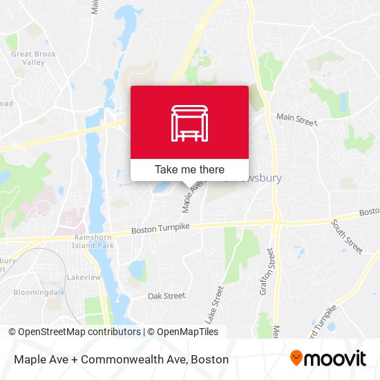 Mapa de Maple Ave + Commonwealth Ave