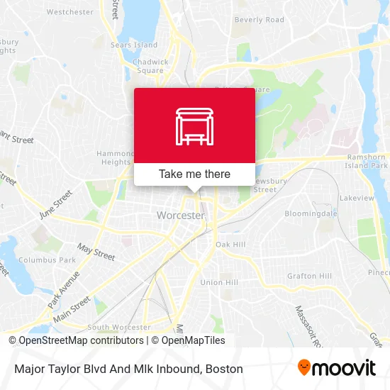 Major Taylor Blvd And Mlk Inbound map