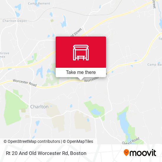 Rt 20 And Old Worcester Rd map