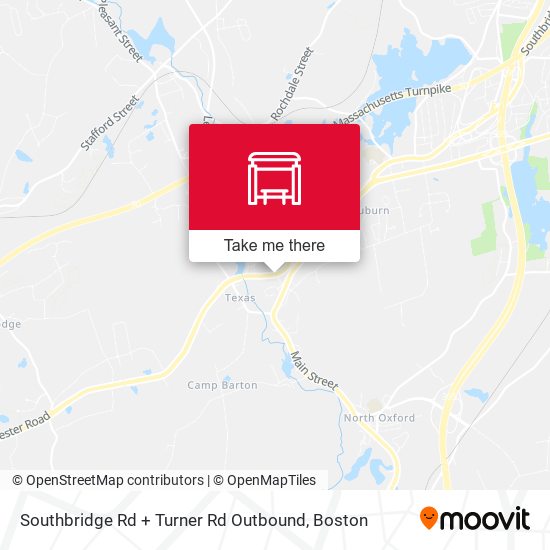 Southbridge Rd + Turner Rd Outbound map