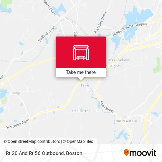 Rt 20 And Rt 56 Outbound map