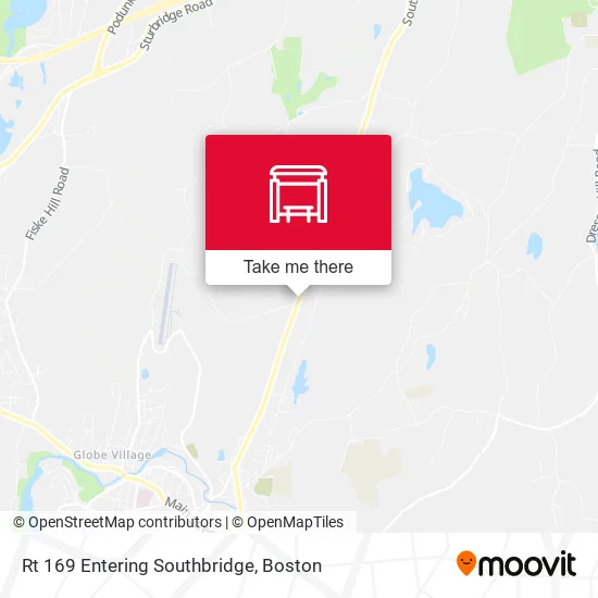 Rt 169 Entering Southbridge map