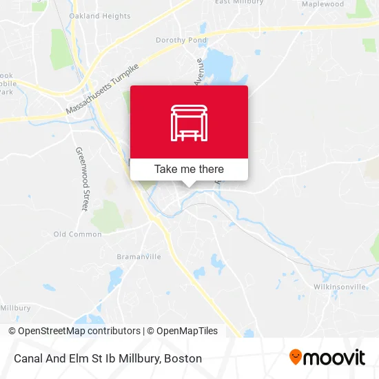 Canal And Elm St Ib Millbury map
