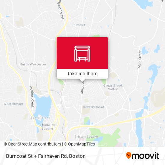 Burncoat St + Fairhaven Rd map