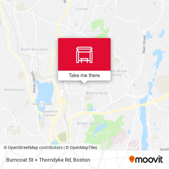 Burncoat St + Thorndyke Rd map