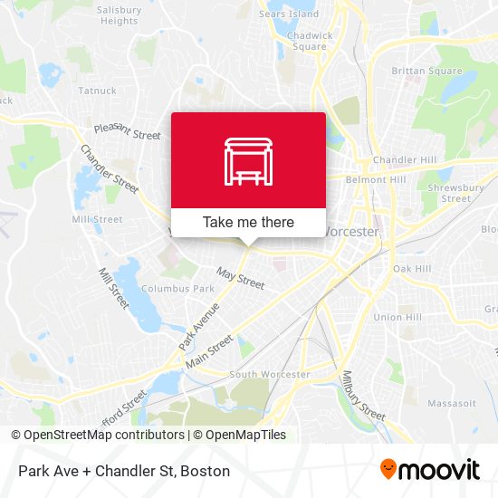 Mapa de Park Ave + Chandler St