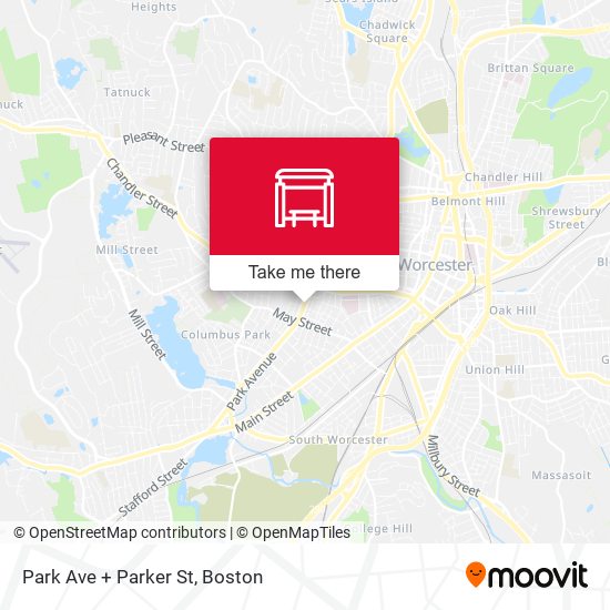 Mapa de Park Ave + Parker St