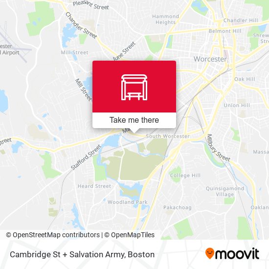 Cambridge St + Salvation Army map