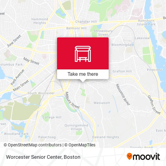 Worcester Senior Center map