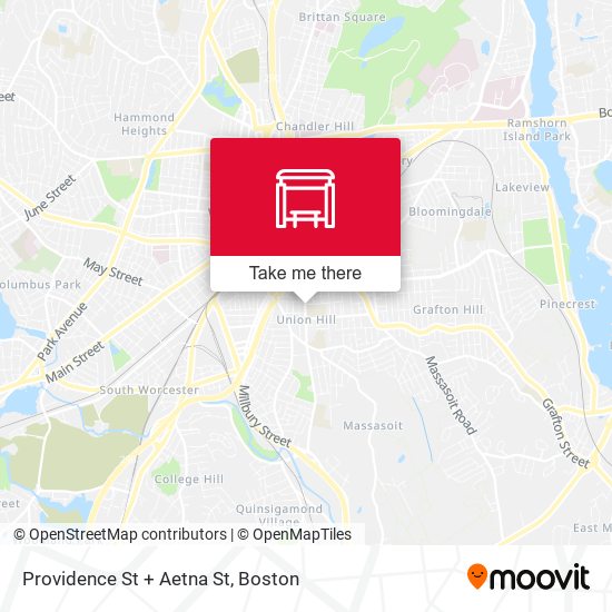 Providence St + Aetna St map