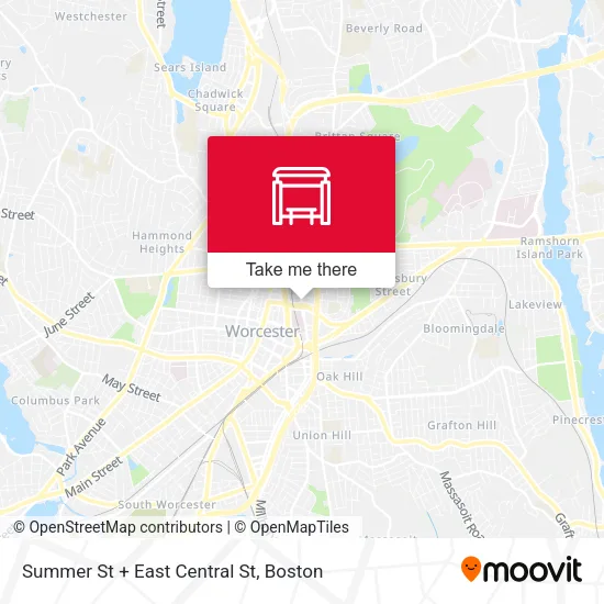 Summer St + East Central St map