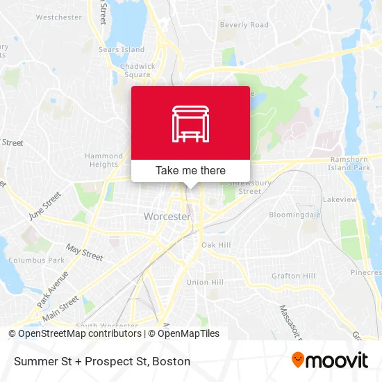 Summer St + Prospect St map