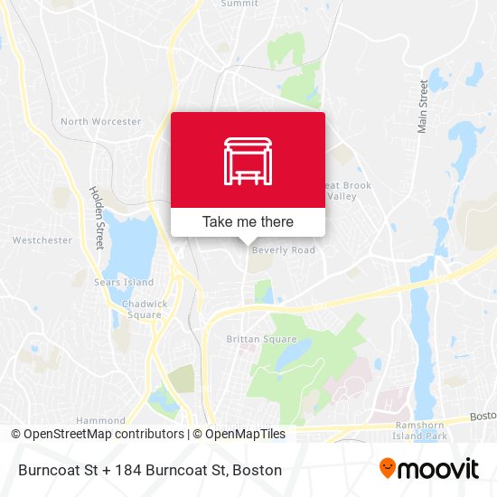Burncoat St + 184 Burncoat St map