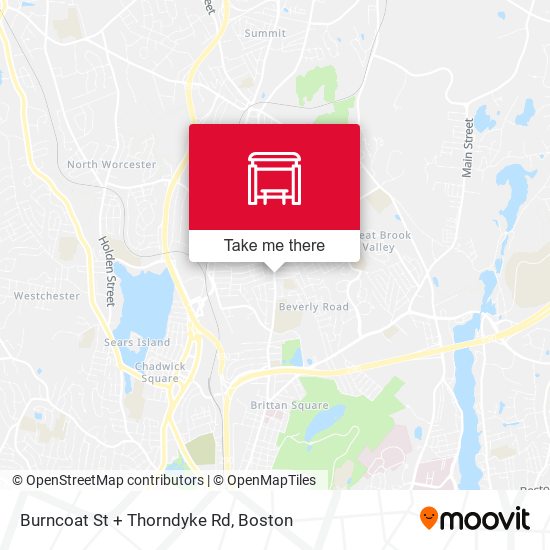 Burncoat St + Thorndyke Rd map