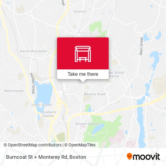 Burncoat St + Monterey Rd map