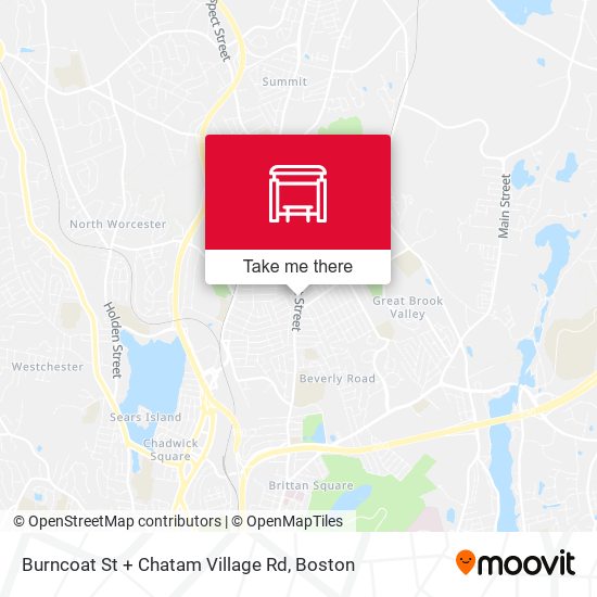 Mapa de Burncoat St + Chatam Village Rd