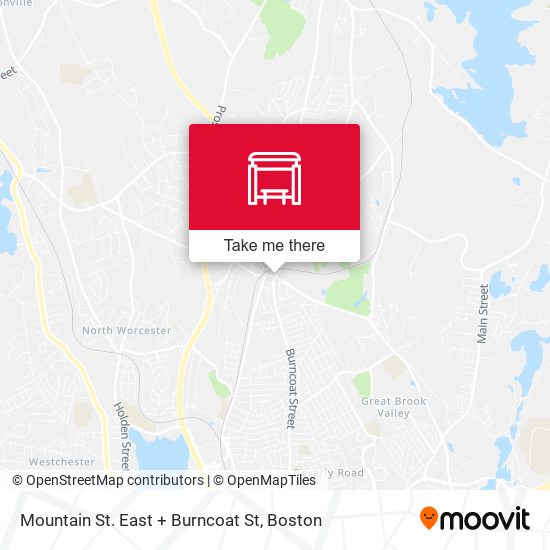 Mountain St. East + Burncoat St map