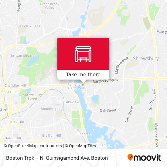 Boston Trpk + N. Quinsigamond Ave map