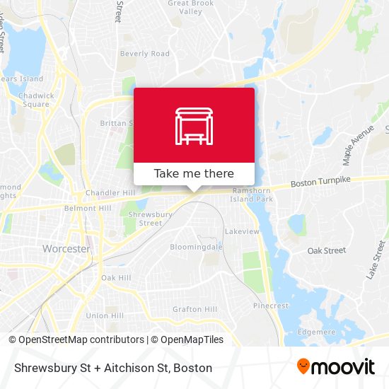 Shrewsbury St + Aitchison St map