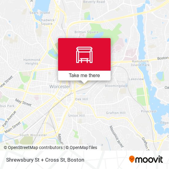 Shrewsbury St + Cross St map