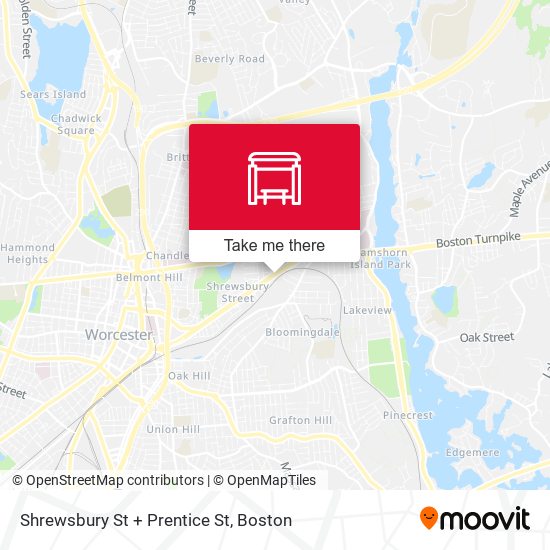 Mapa de Shrewsbury St + Prentice St