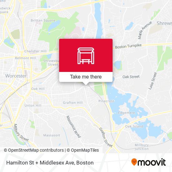 Hamilton St + Middlesex Ave map
