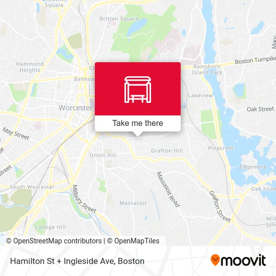 Hamilton St + Ingleside Ave map
