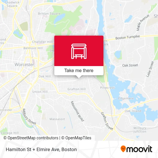 Hamilton St + Elmire Ave map