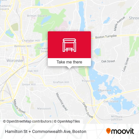 Hamilton St + Commonwealth Ave map