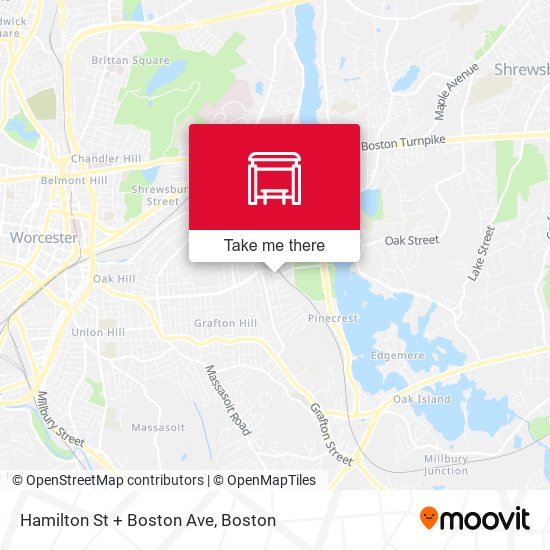 Hamilton St + Boston Ave map